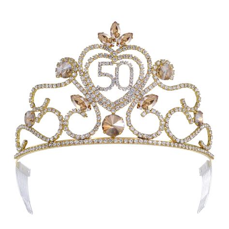 50th birthday crown for her|50th birthday tiaras for adults.